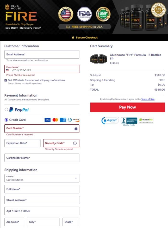 Encrypted and secure checkout process for online orders